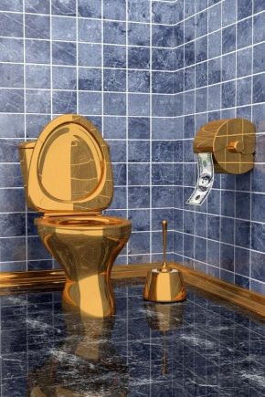 Золотые унитазы: роскошное украшение ванной комнаты